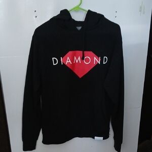 Diamond Supply Co. Black Hoodie with Red Diamond Logo and White Text